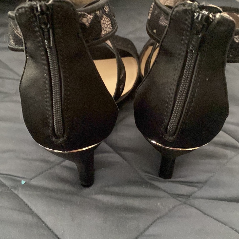 NINA women’s black wedge sandals - size 8.5 - Picture 3 of 3